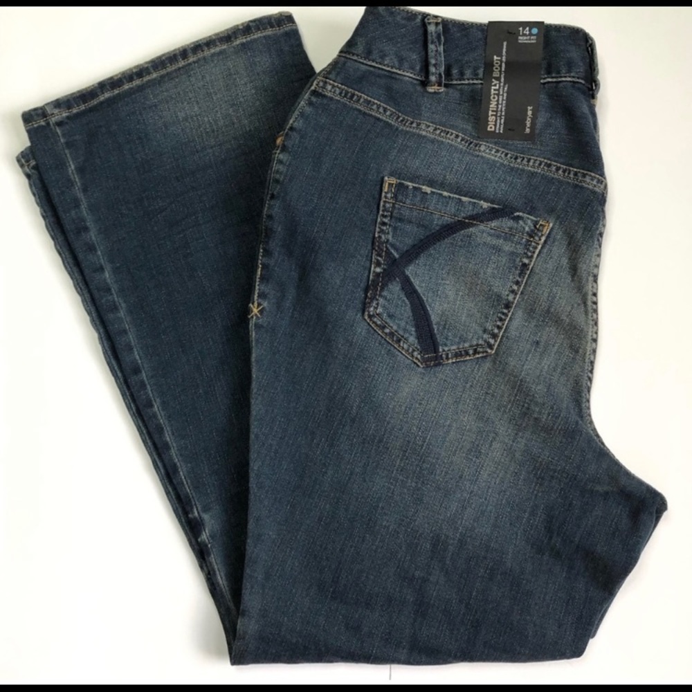 Lane Bryant Distinctly Boot Distressed Jeans